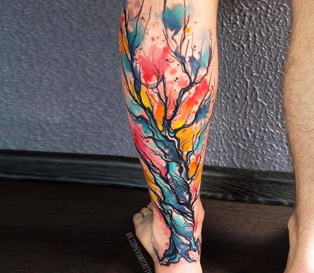 Tattoo leg by JonathArt on DeviantArt