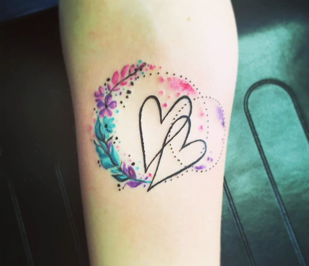 Buy 2 Hearts Temporary Tattoo / Connecting Hearts Tattoo Online in India -  Etsy