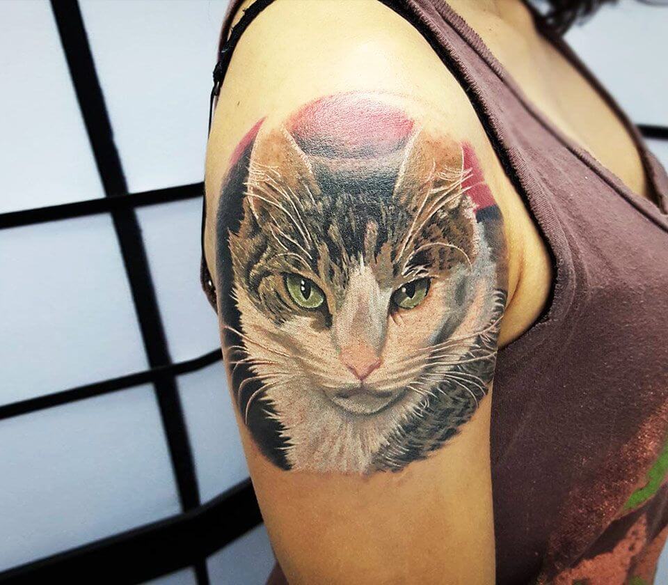 30 Best Realistic Cat Tattoo Designs  The Paws