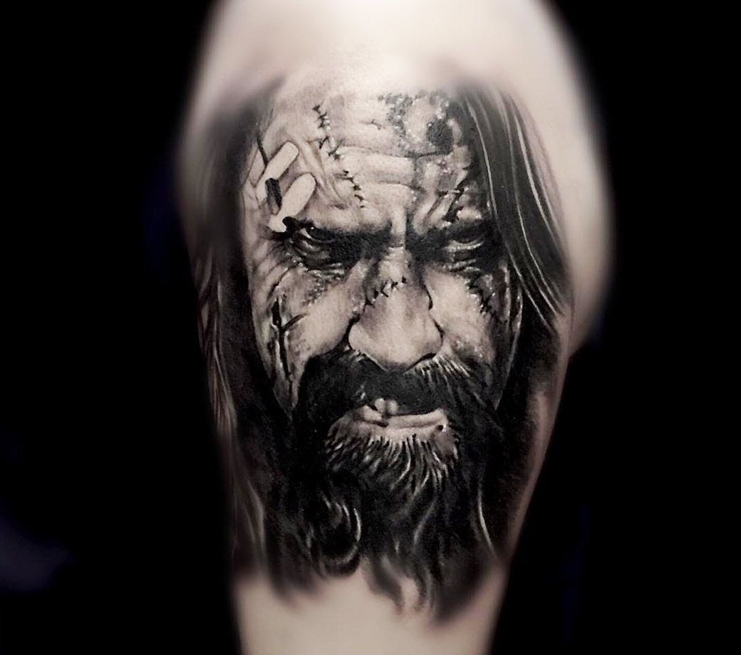 Tattoo photos Gallery. realistic rob zombie face realistic tattoo art Kris ...