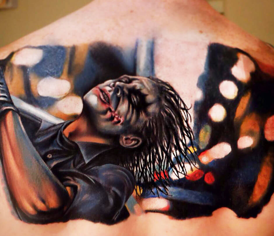 Close. realistic Joker The Dark Knight tattoo art Kristian Kimonides. 