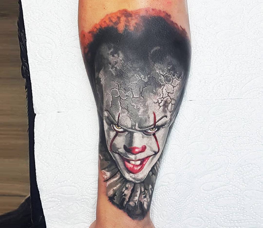 Pennywise clown tattoo by Ksenia Vaykhel | Photo 23455