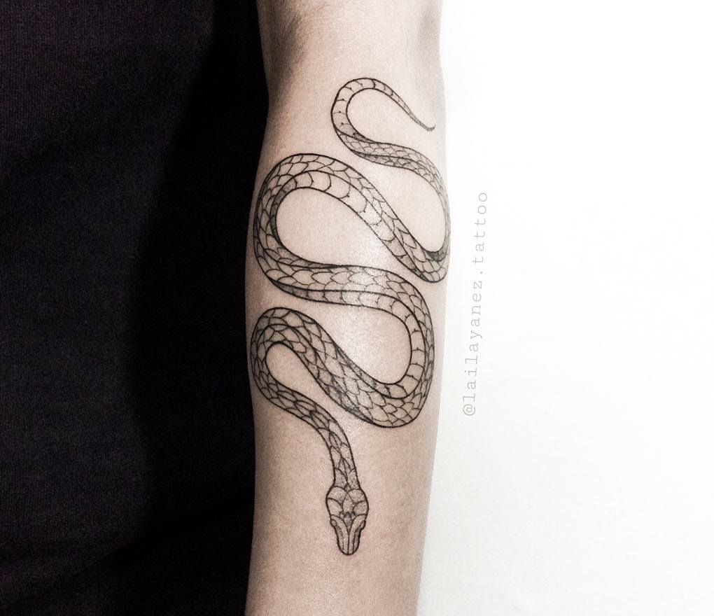 Snake tattoo by Laila Yanez | Photo 25554