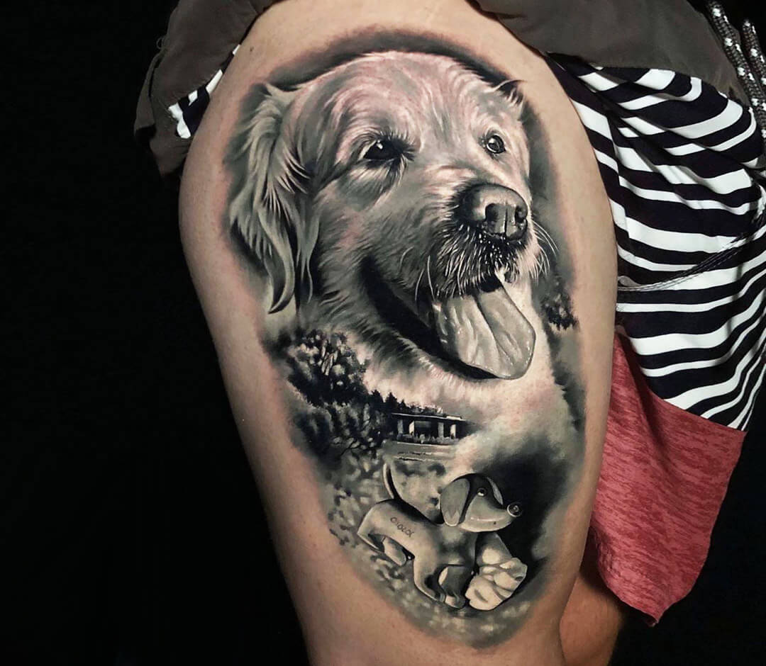 Dog owners are now getting their pet's FACE tattooed on their bodies as a  permanent tribute to their beloved pooch | The Sun