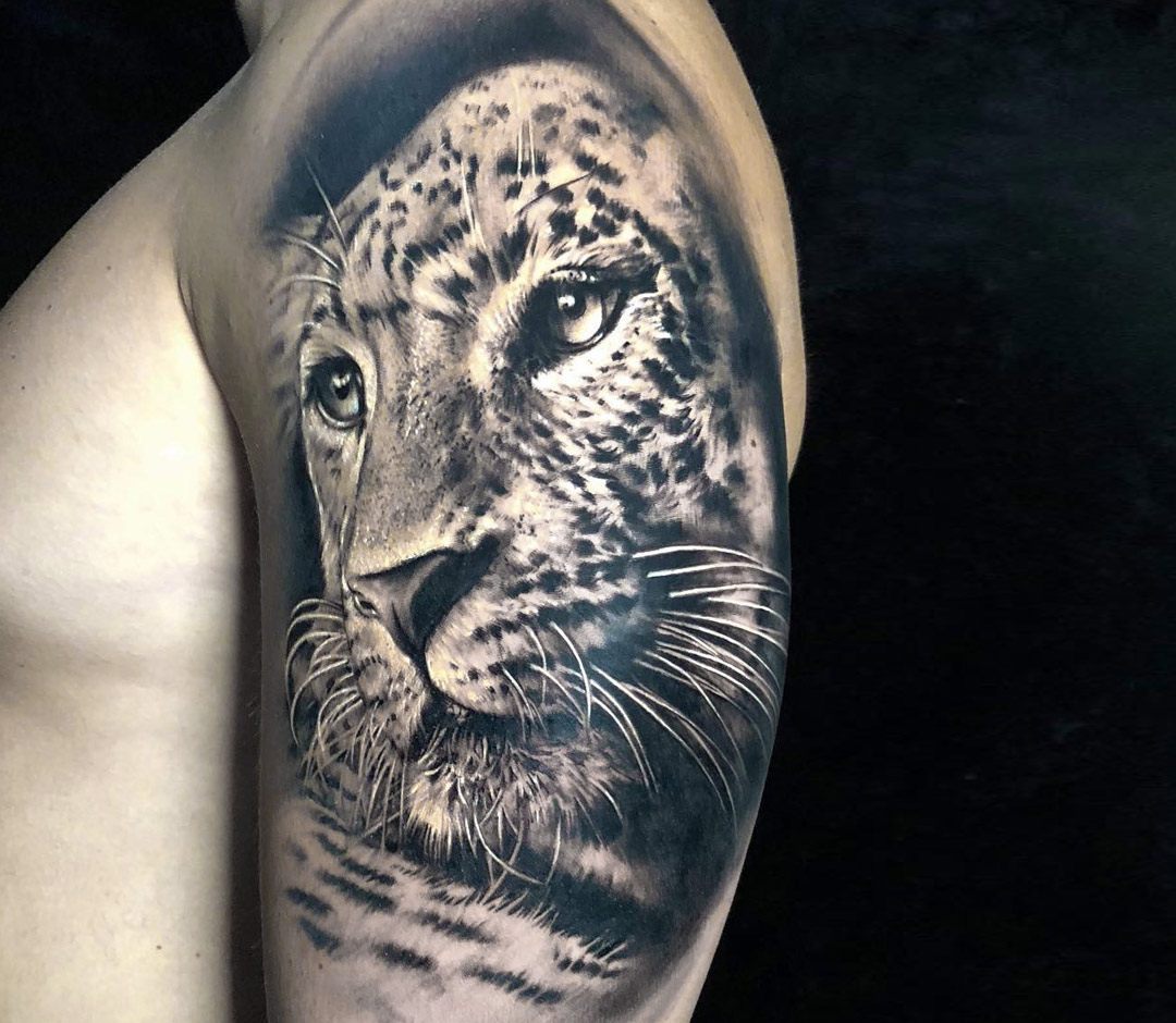 Leopard tattoo by Lena Art | Photo 26702