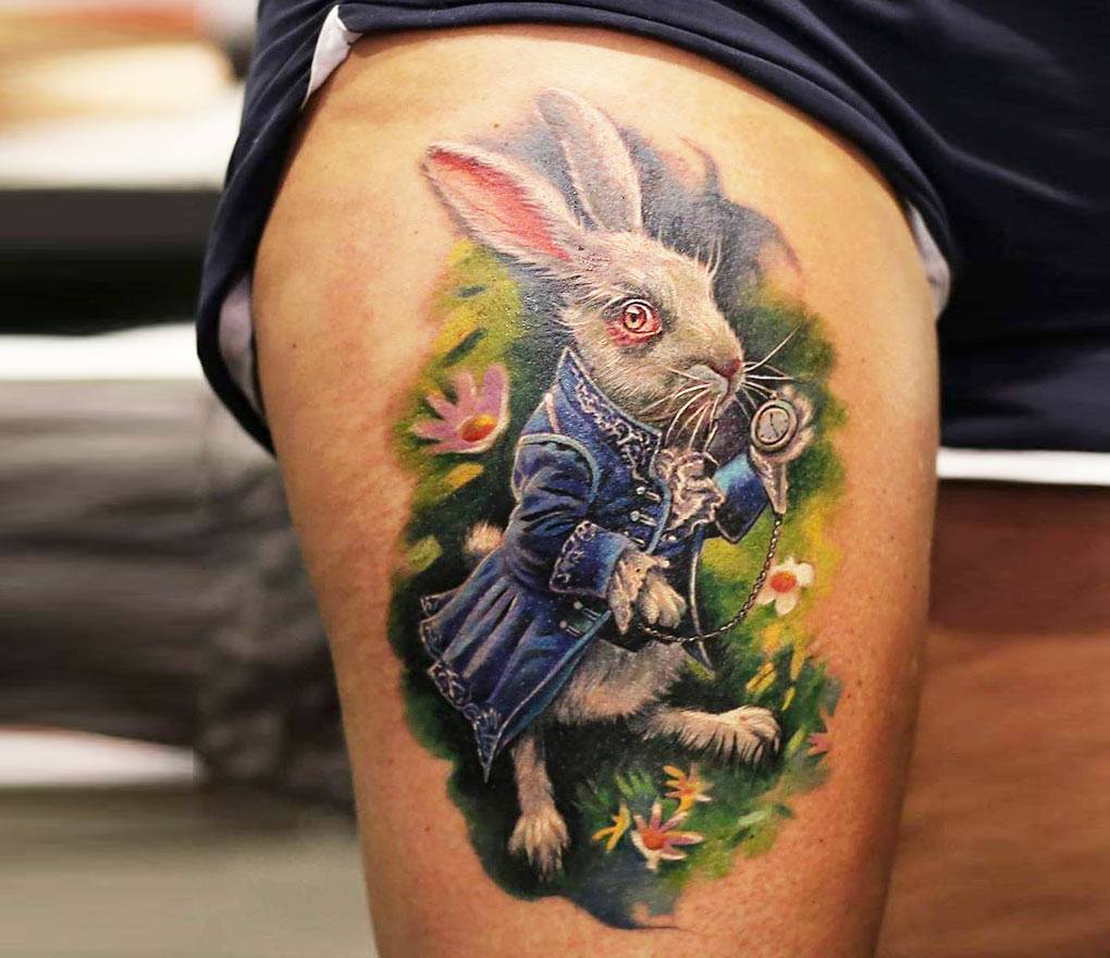 Premium Vector | Rabbit line art. vintage. bunny tattoo or easter event  print design vector illustration.