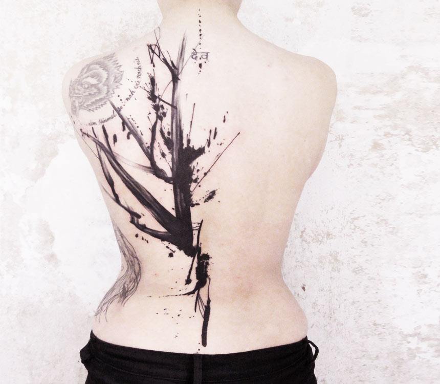Abstract tree tattoo by Lina Tattoo Art | Photo 17964