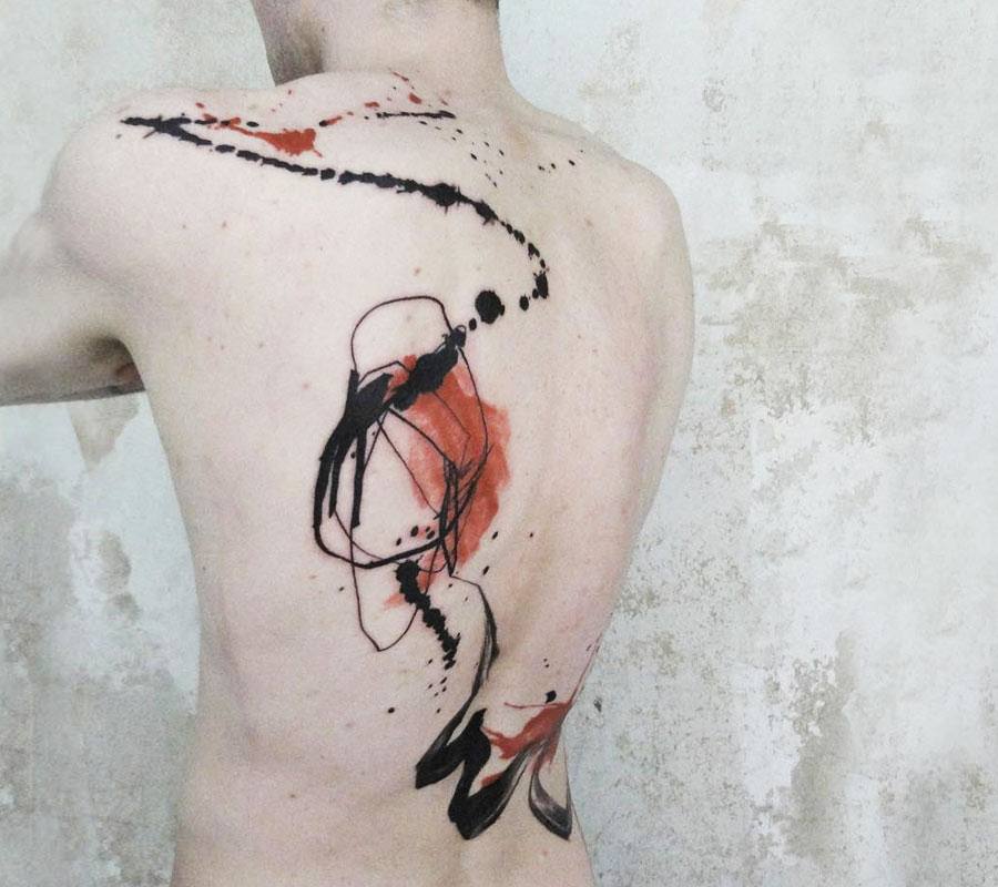 Abstract back tattoo by Kafka Tattoo  Photo 25977