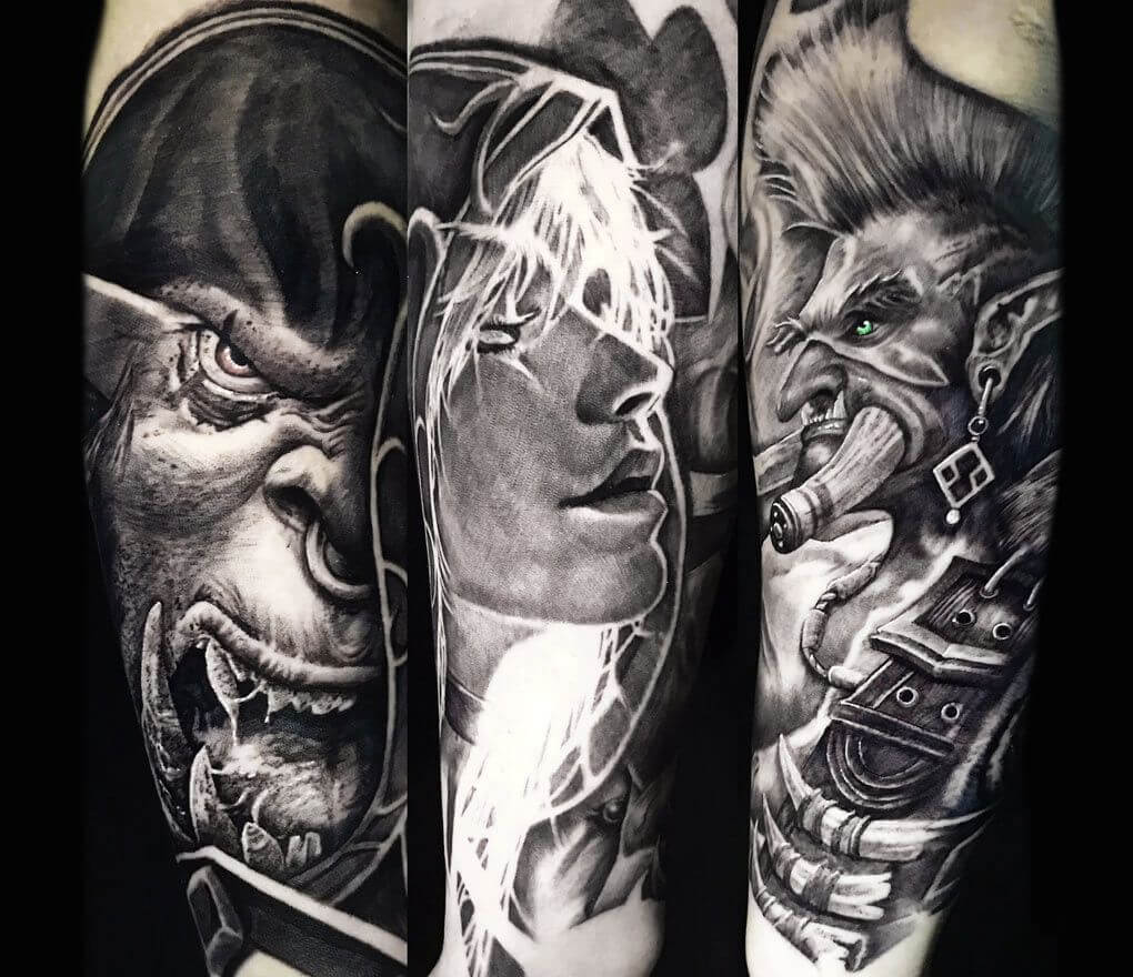 World of Warcraft tattoo by Lloyd Nakao. 