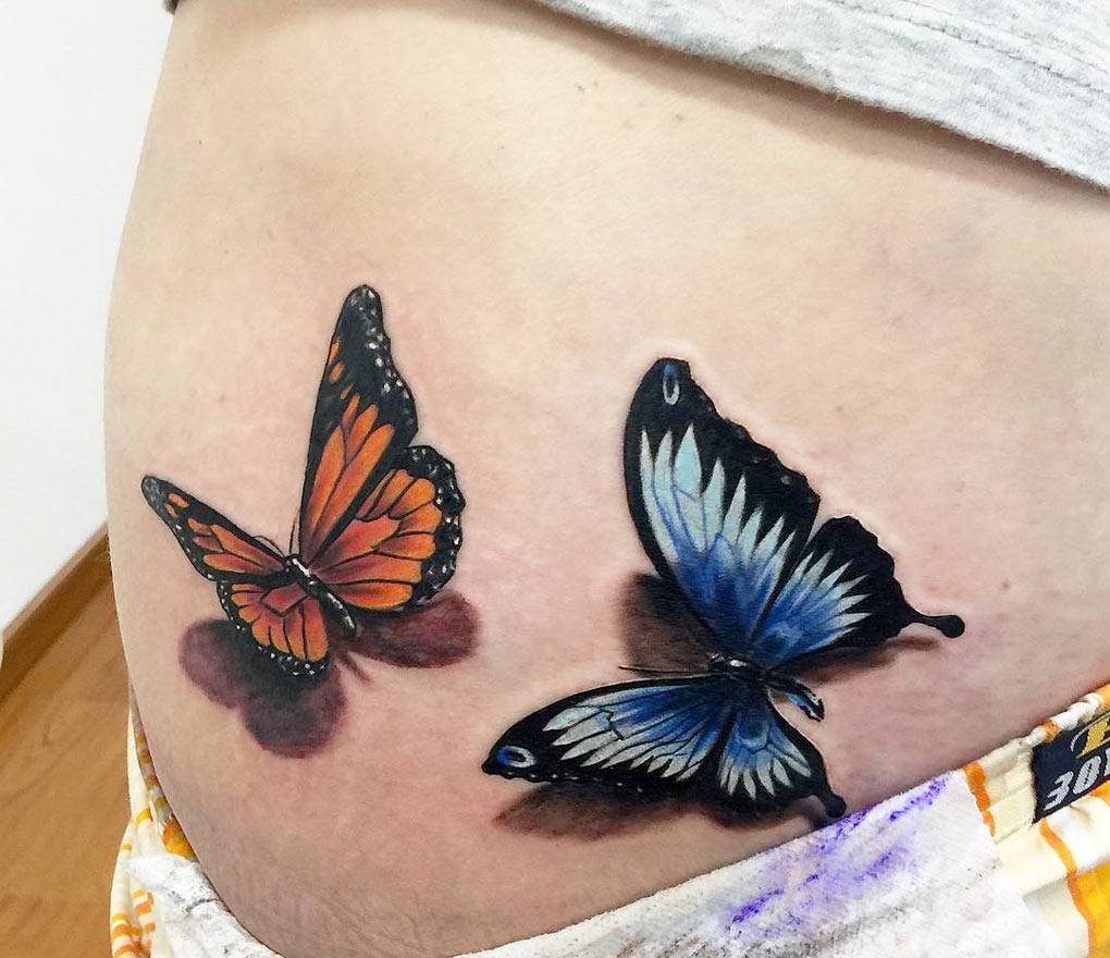 Butterflies tattoo by Lucian Toro | Photo 26331