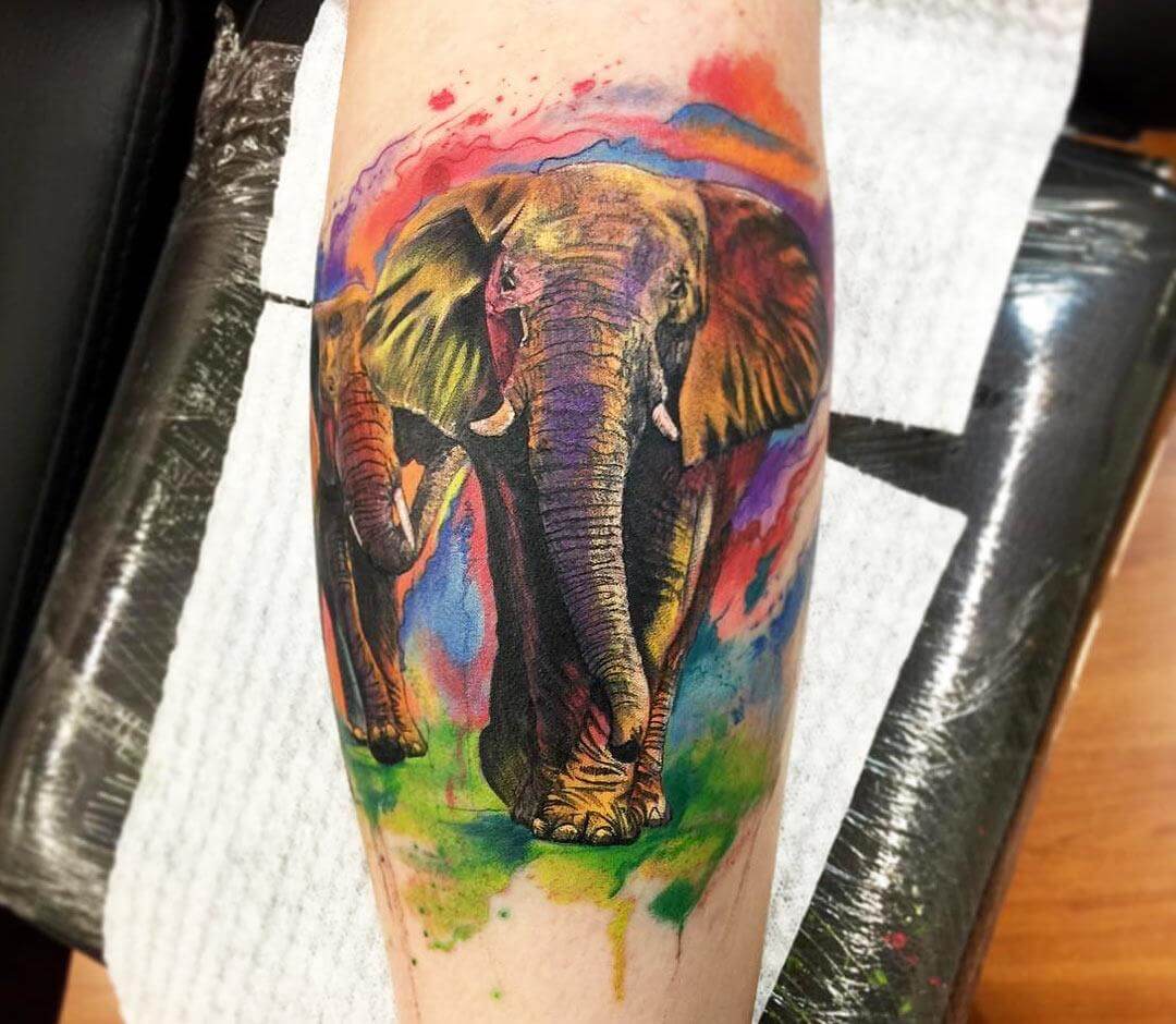 Elephant tattoo by Lucian Toro | Photo 22391