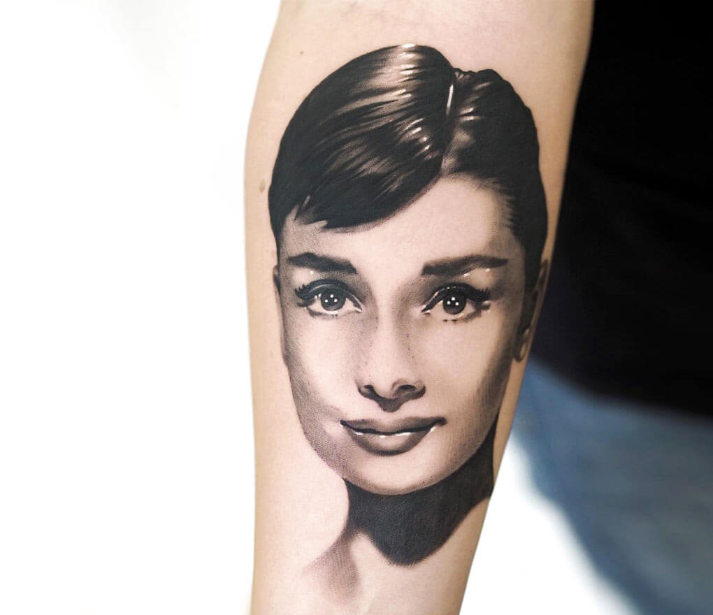 Audrey Hepburn With Tattoos Framed Wall Art  FRAMED ART from Fab Home  Interiors UK
