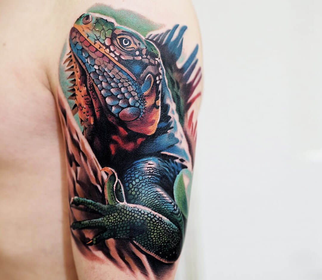 Time Honored Tattoo Parlor - Repost @thtattoo - Look 👀 Godzilla!! (In out  of sync voice) @dltappling always comes up with fun ideas for me to put  together. Thanks buddy and thanks