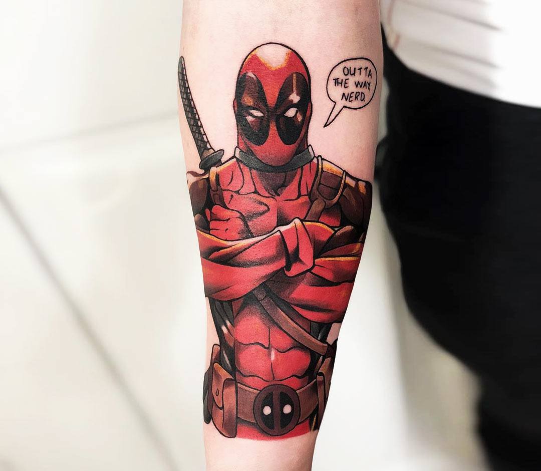 Deadpool tattoo by Lukash Tattoo | Photo 22053