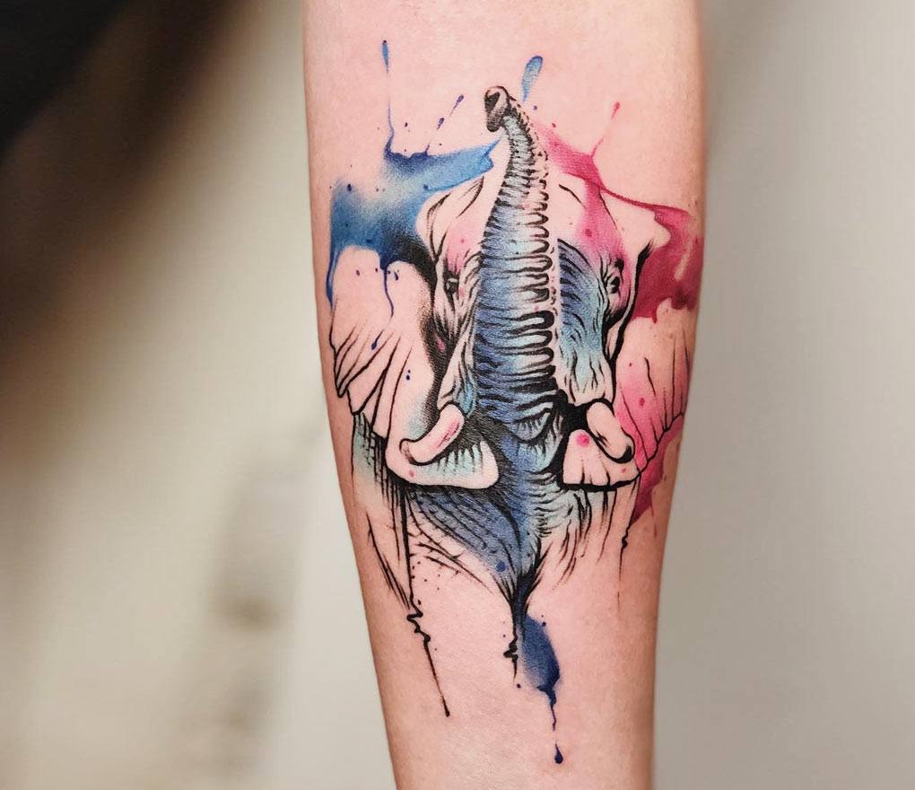 Elephant tattoo by Lukash Tattoo | Photo 22016