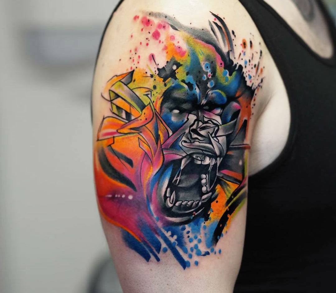 Twitter 上的 MagnumTattooSuppliesDope Gorilla tattoo from Amy Ellis done  using magnumtattoosupplies    tattoo tattooartist tattoosleeve art  artist blackandgrey bng tattoorealistic realismtattoo uktta  Instagram amyellistattoos https 