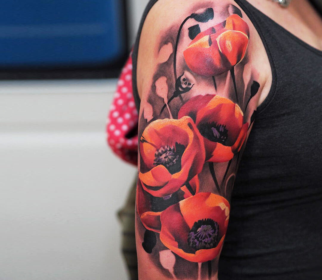 Amazing Flower Black Tattoo | Temporary Tattoo |Tattoo 🌼🌿 - YouTube