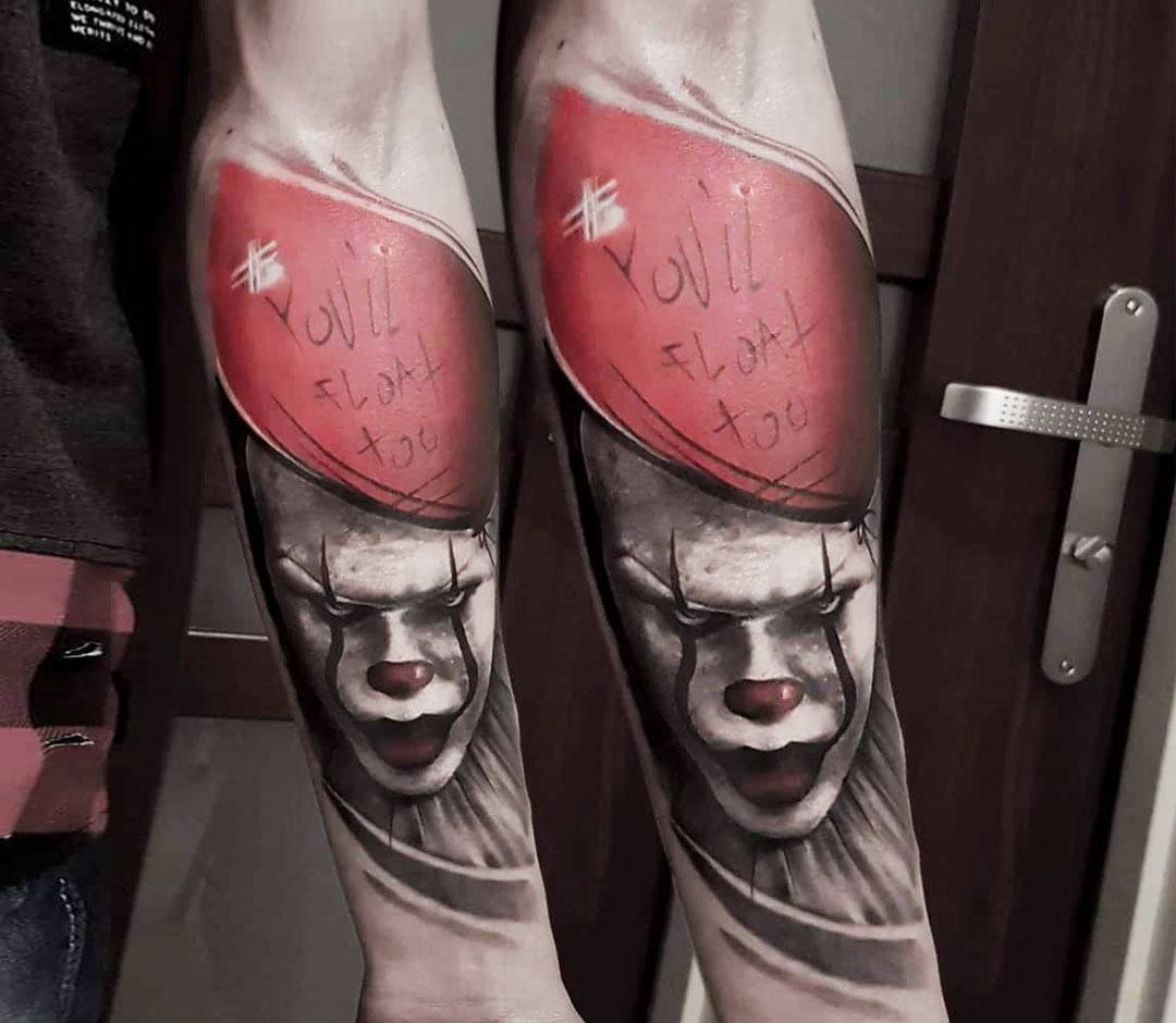 Pennywise clown tattoo by Marcin Sokolowski | Photo 23813