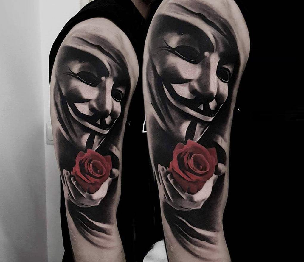 V for Vendetta tattoo by Marcin Sokolowski | Photo 23866