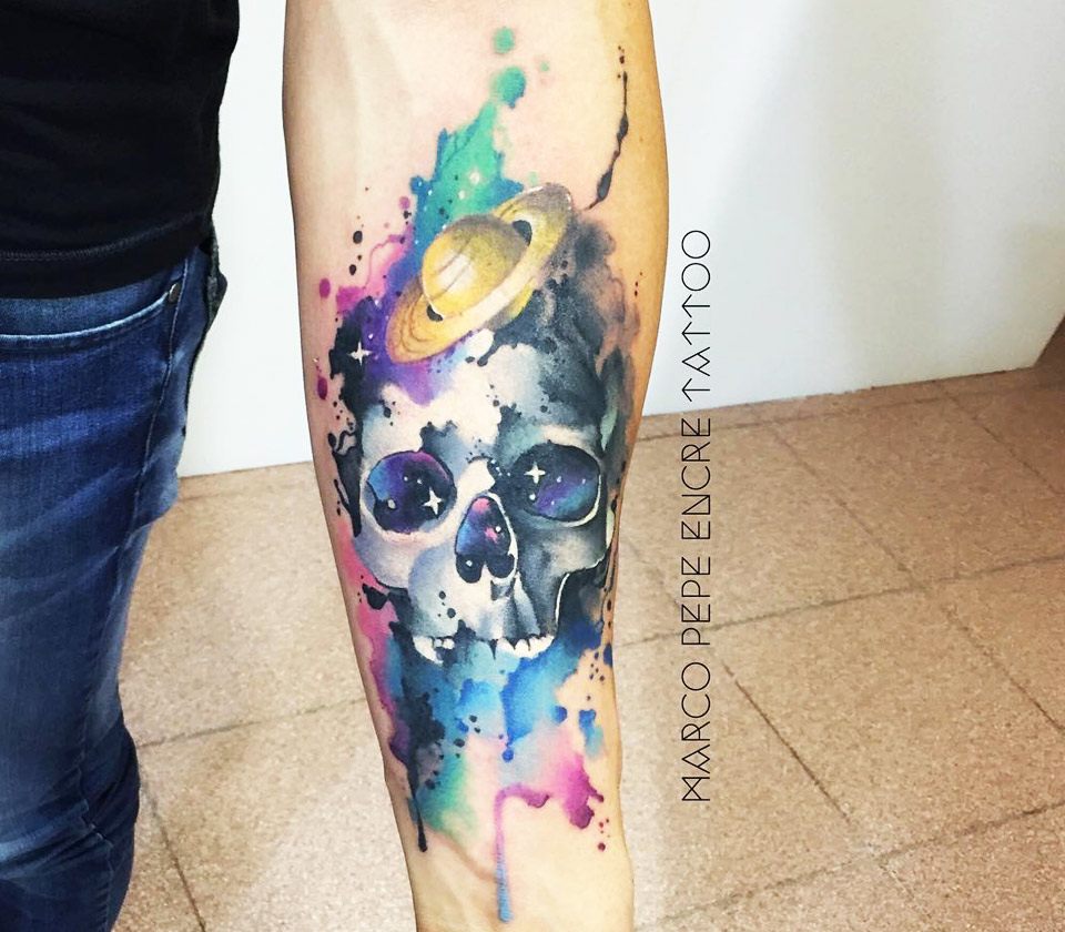 Vitamin Ink Tattoos  A pretty Watercolor Galaxy by shittywizardtattoos   Book via 082 5133 687 Bookings and Deposits Essential See you there                                 