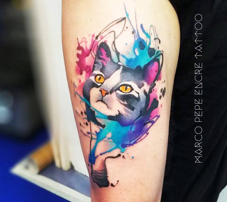 Kitty Cat tattoo by Marco Pepe | Photo 20174