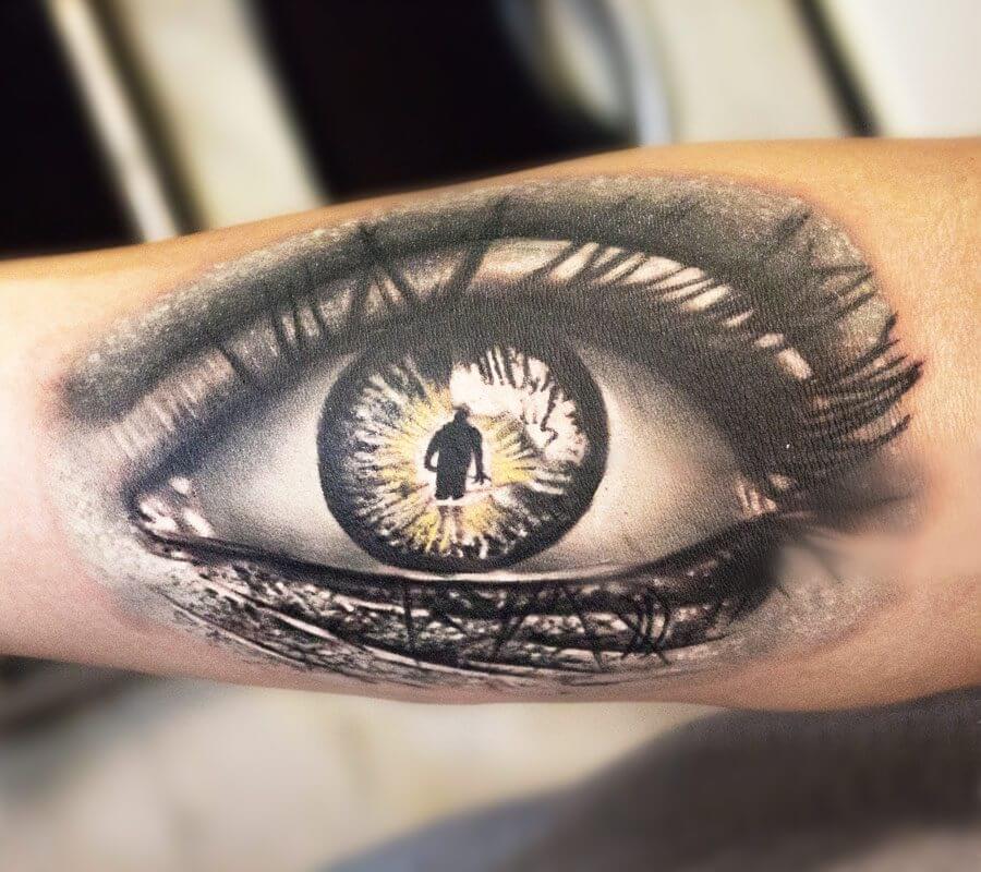 Realistic Animal Eye Tattoo inked by Black Poison Tattoos