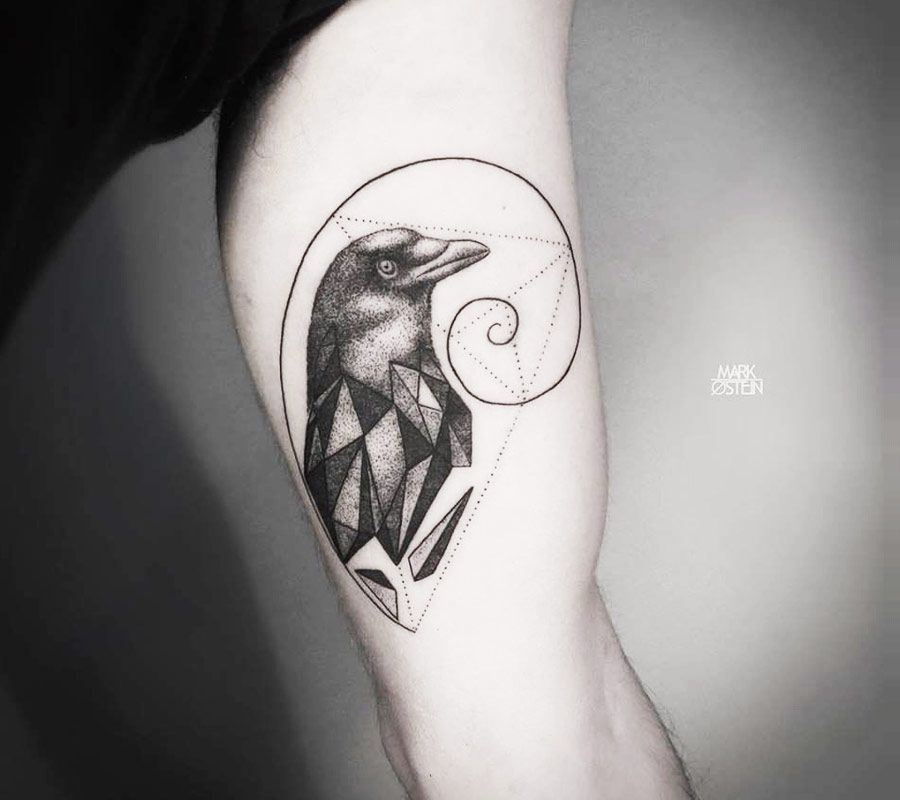 Crow tattoo by Mark Ostein | Photo 17863