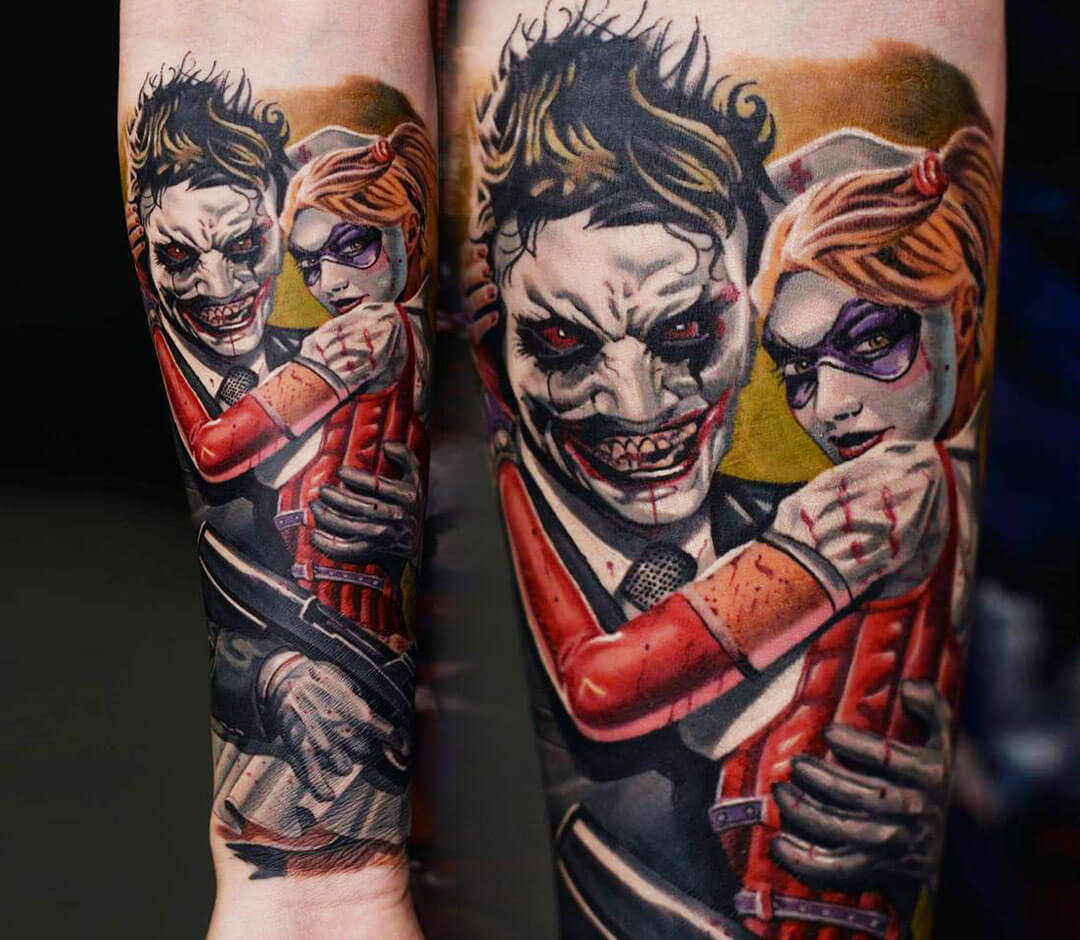 Harley Quinn and Joker tattoo by Kiwi Tattoo  Post 25694