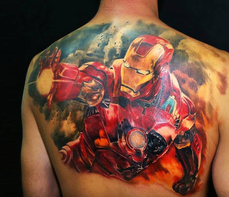 Iron Man Tattoos Marvel superhero tattoo