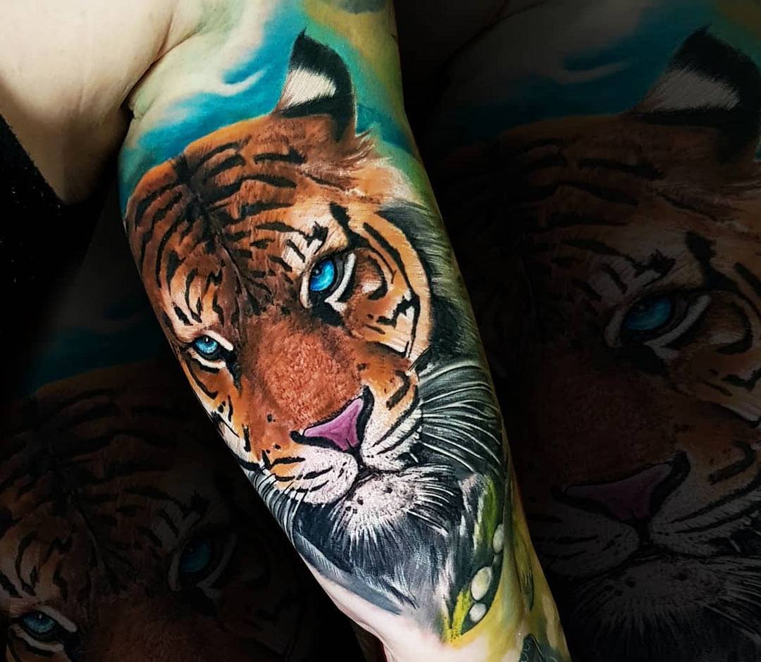 Tiger, realism tattoo style. #tattoo #tatuagem #tigertattoo #tiger #f... |  TikTok