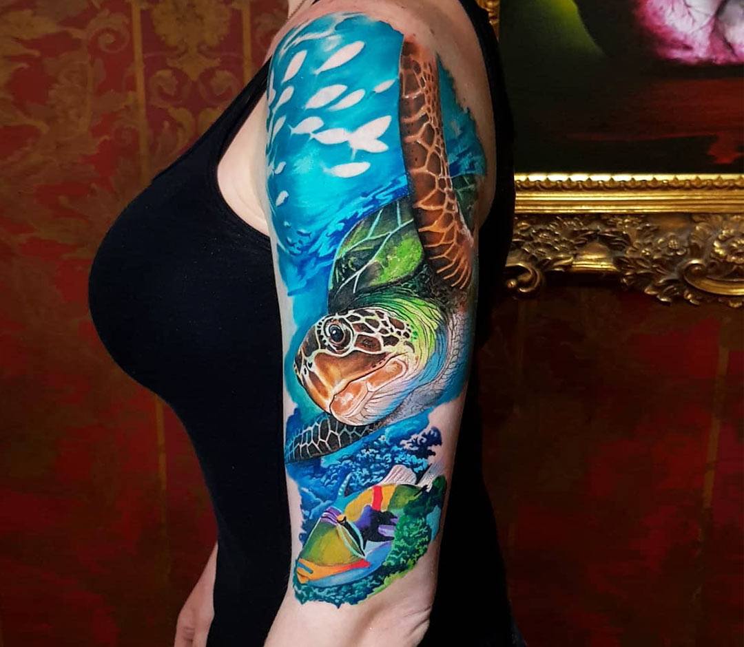 Hyperspace Studios  Tattoos  Nature  Underwater Biomech Sleeve