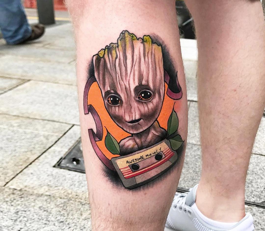 Undead Groot Tattoo Art Tim BurtonInspired Guardians of the Galaxy Design   1MM Tattoo Studio