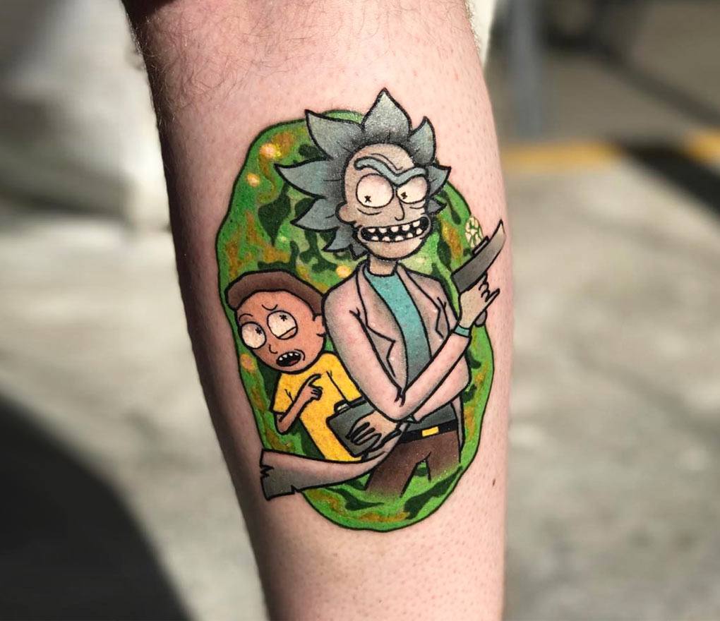 Rick And Morty Tattoo By Matthew Larkin Photo 23556 5060