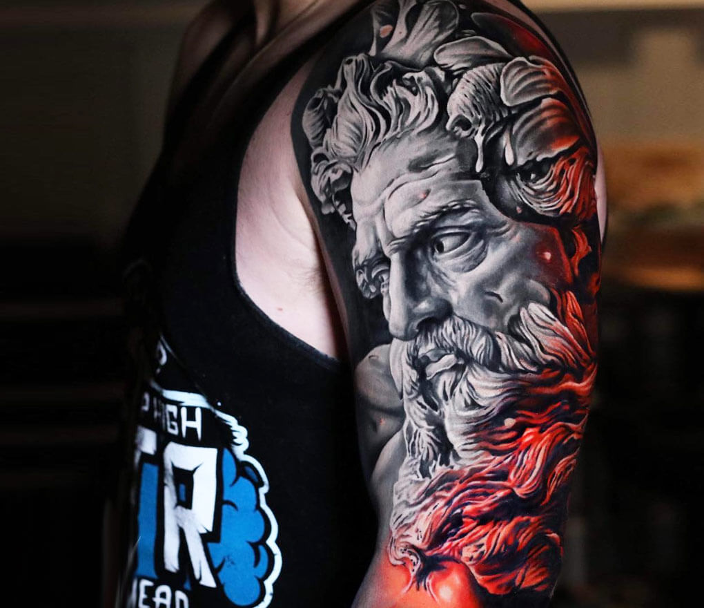 Zeus tattoo by Michael Cloutier | Photo 28938