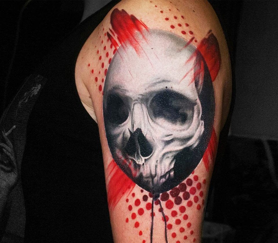 Skull tattoo by Michael Cloutier | Photo 20013
