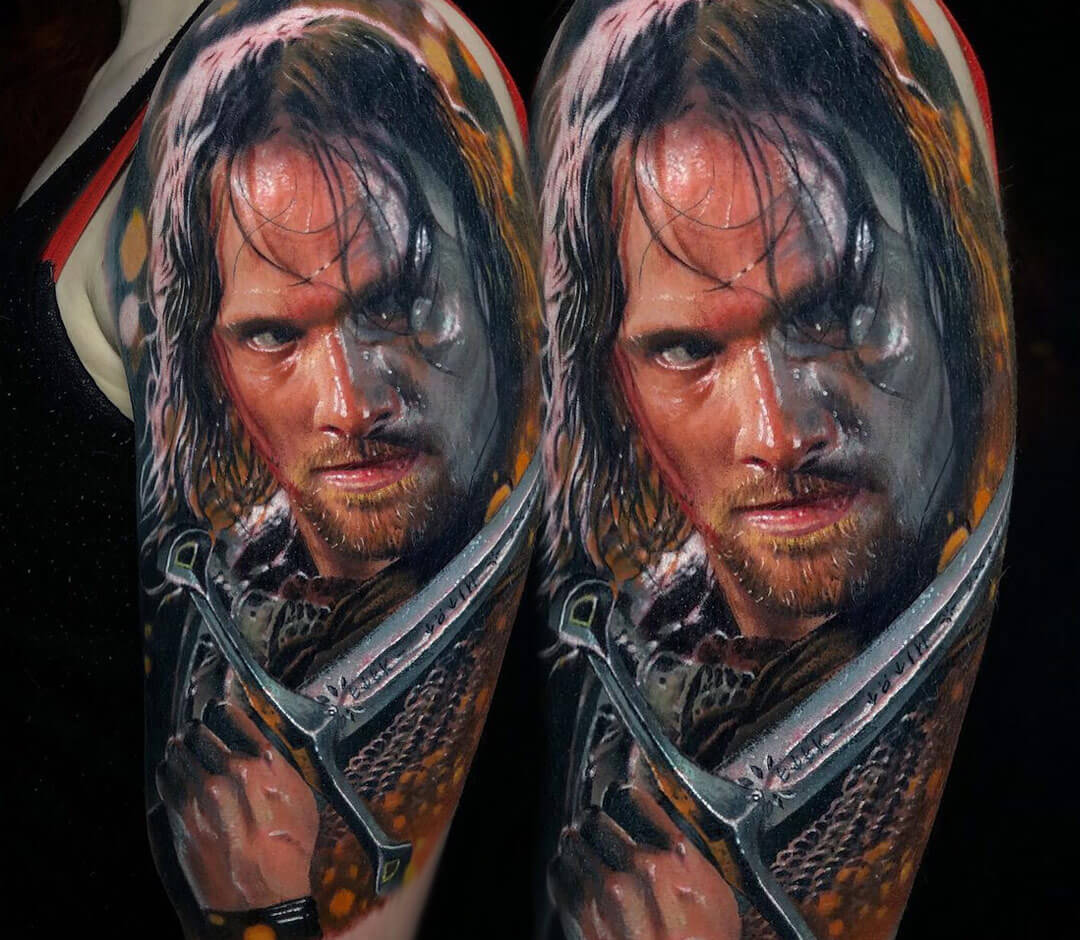 Aragorn tattoo by Michael Taguet | Photo 28279