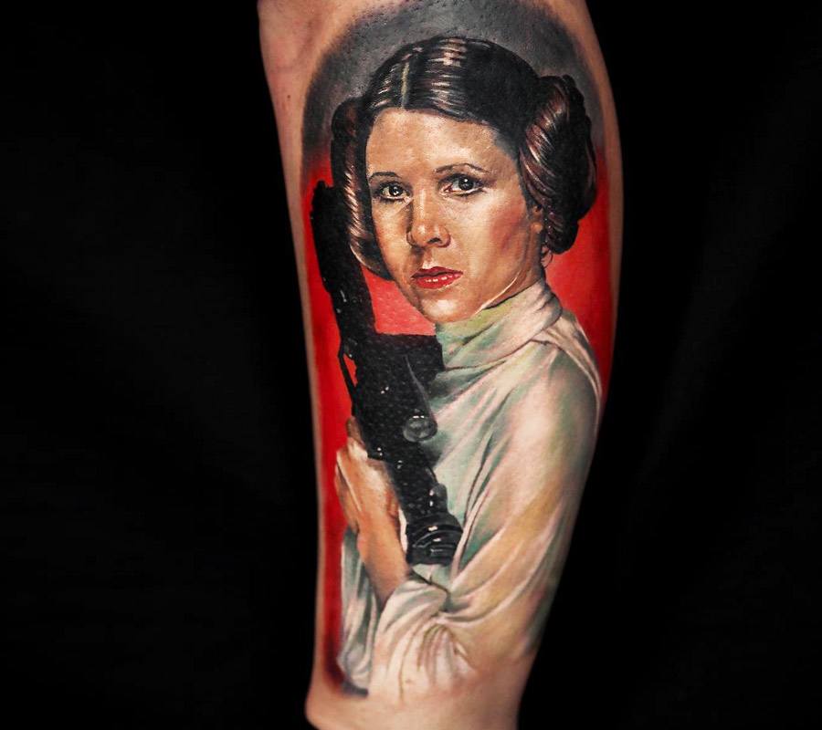 Princess Leia tattoo by Michael Taguet Photo 20525