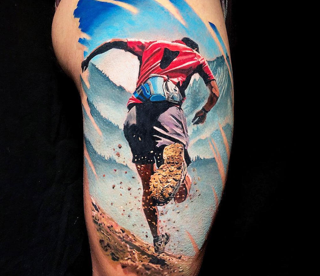 138 Running Tattoo Designs Stock Photos, High-Res Pictures, and Images -  Getty Images