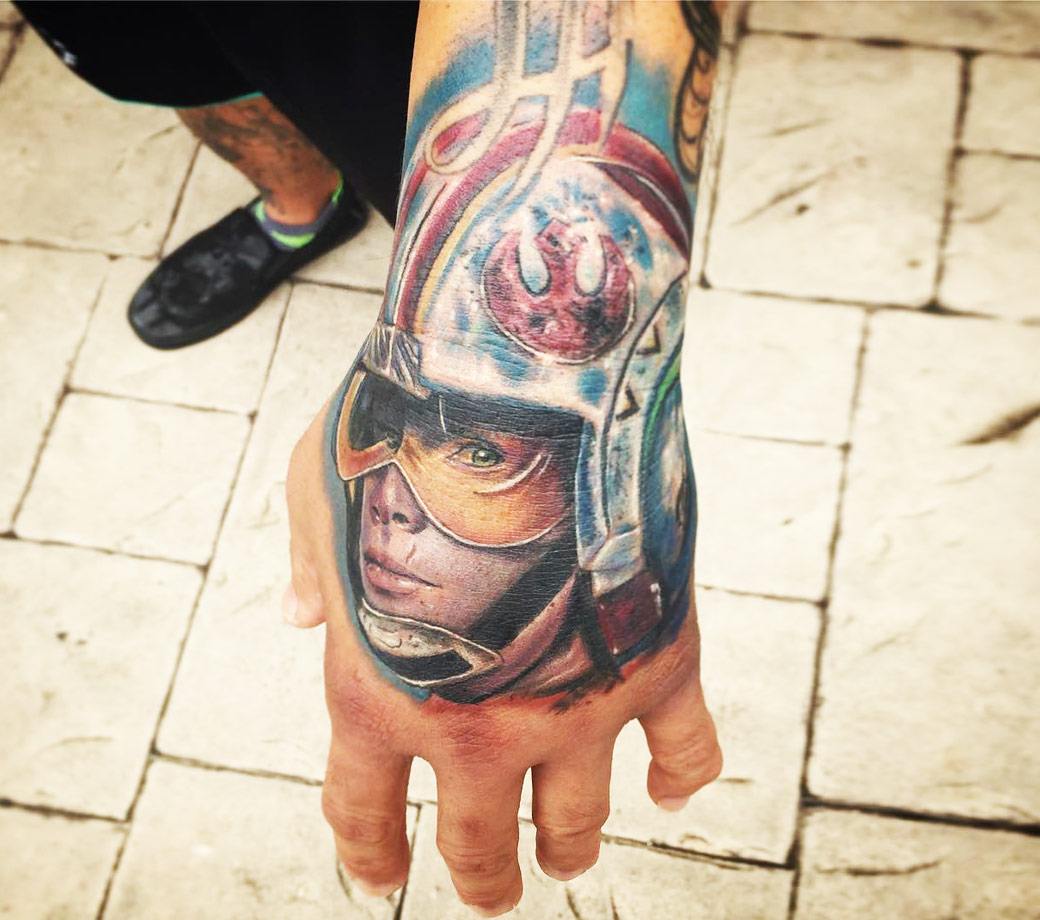 Luke Skywalker tattoo by Mike Devries Photo 15839