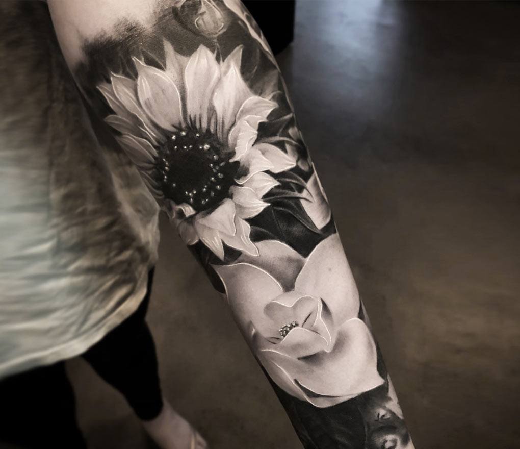 Sexy Temporary Tattoos Realistic Flower Arm Tattoo Sticker Women Waterproof  Henn | eBay