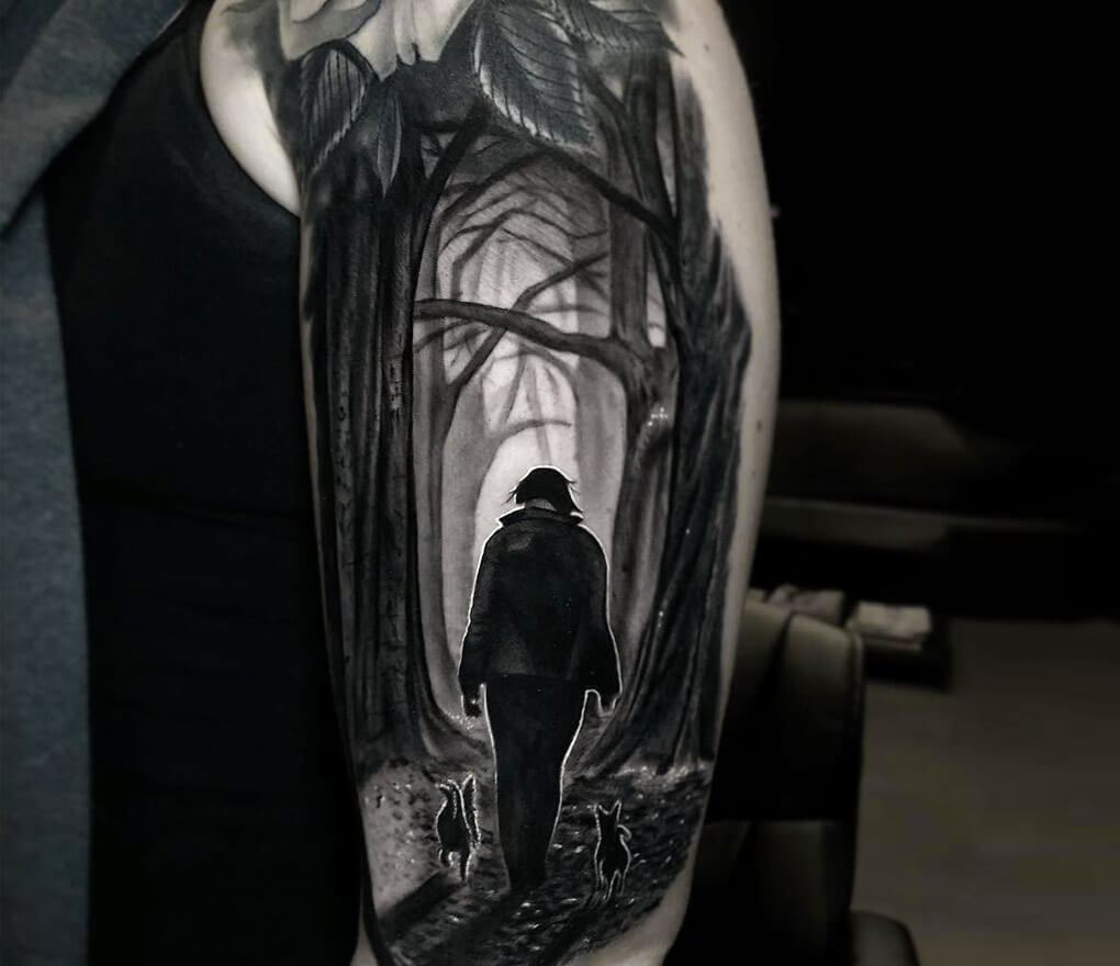 Dark forest tattoo by Mike Flores Photo 27850