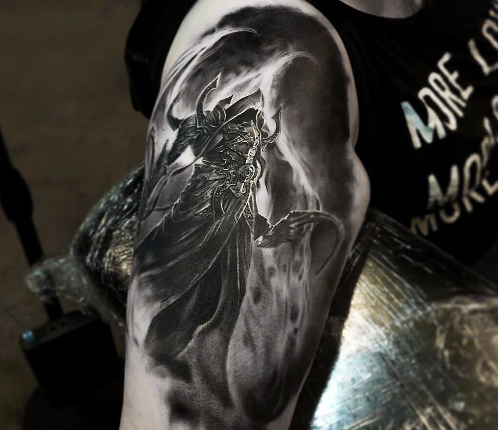 nothing.from.nowhere had the pleasure of finishing this lord of the rings  sleeve he has been working on ! Go check out his page to see m... |  Instagram