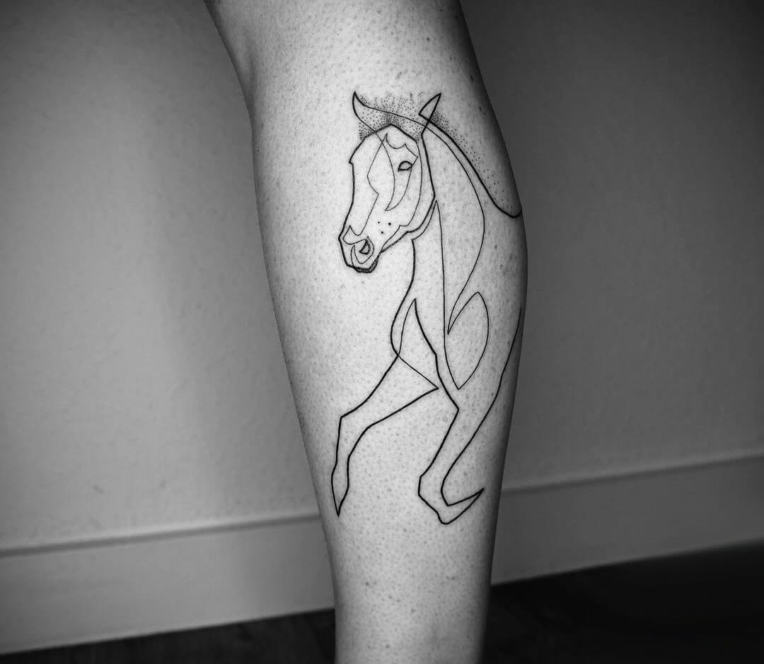Continuous one line drawing Horse logo templateemblembannerpostertattoo  design Beautiful horse running minimalist black linear sketch isolated on  black background Vector illustration 22243692 Vector Art at Vecteezy