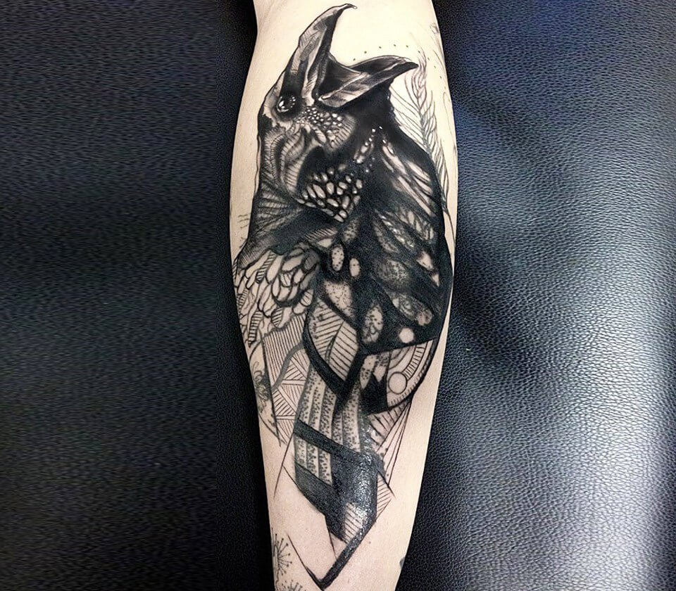 Crow tattoo by Momori Tattoo | Photo 14868
