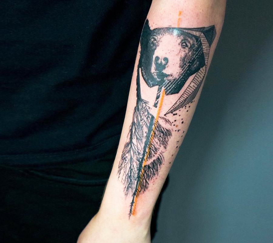 Bear tattoo by Mowgli Tattoo | Photo 21514