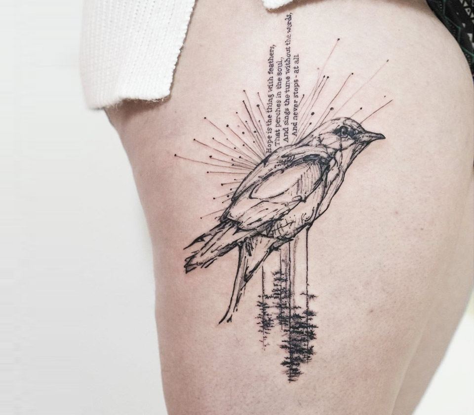 Nightingale and mockingbird from today - Morag brown tattoos | Facebook