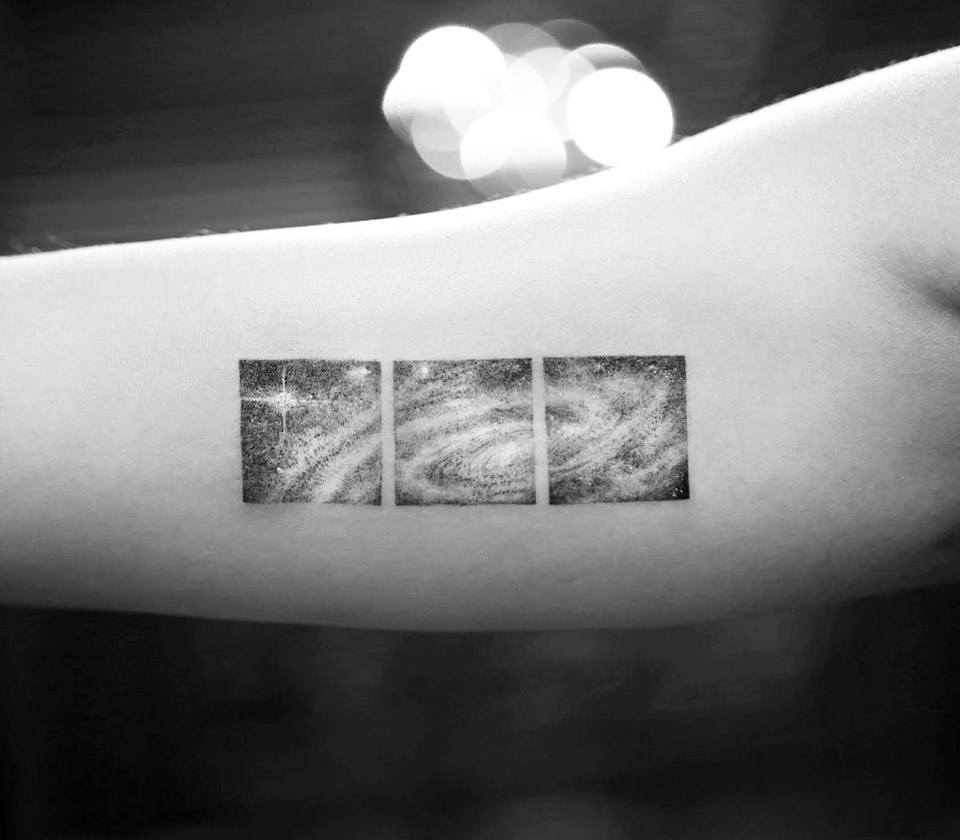 Milky Way Galaxy Temporary Tattoo Sticker set of 2 - Etsy Norway