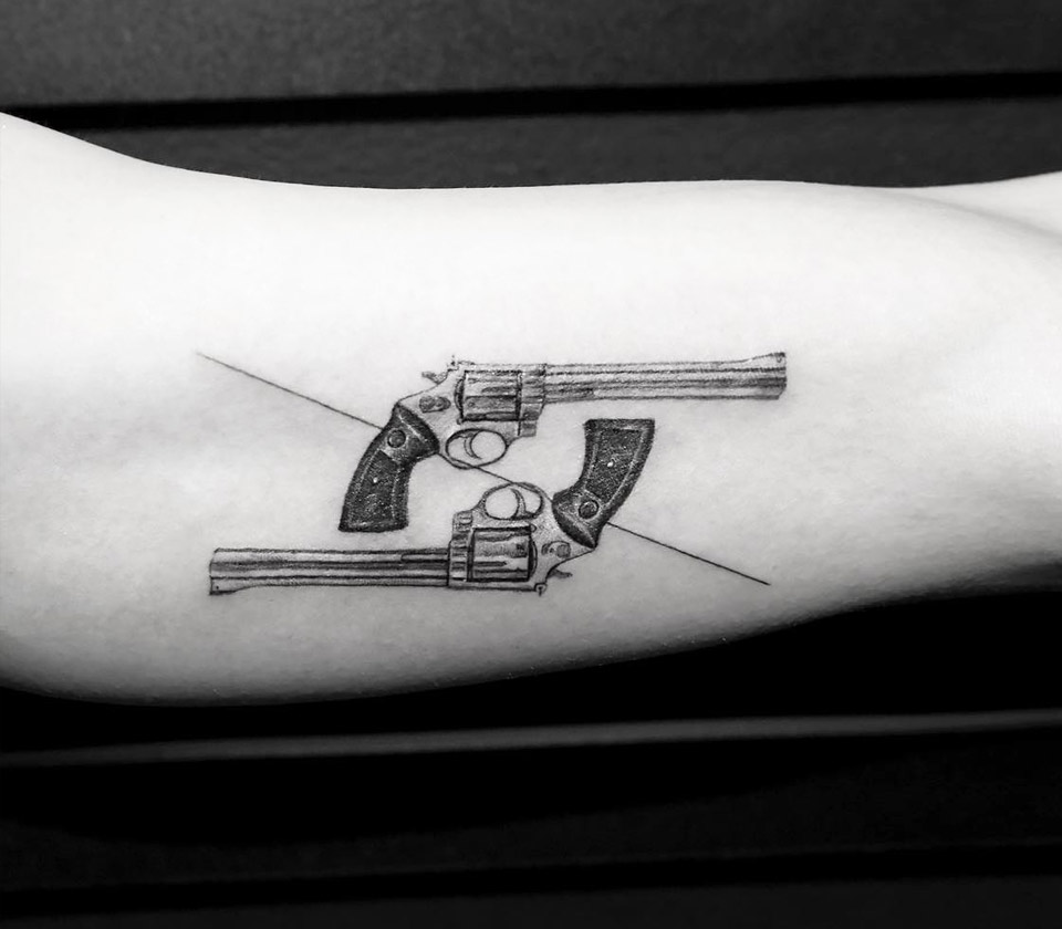 M4 Carbine Temporary Tattoo Sticker - OhMyTat