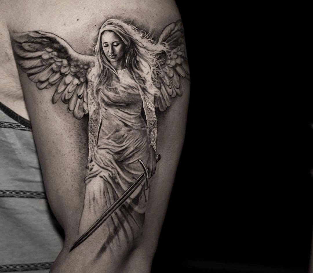 101 Best Female Guardian Angel Tattoo Ideas That Will Blow Your Mind   Outsons