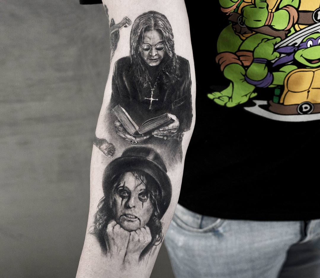 Ozzy chest tattoo